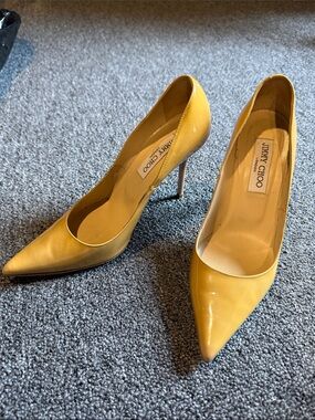 Jimmy Choo mustard stilettos